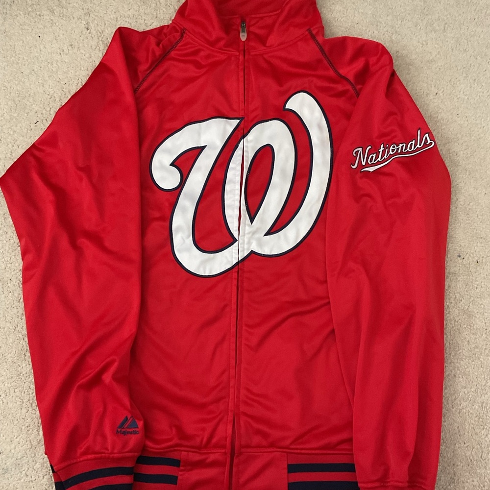 Majestic Red Nationals Full-Zip Jacket